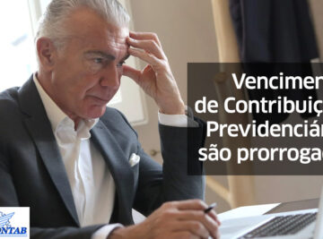 Vencimentos de Contribuições Previdenciárias são prorrogados